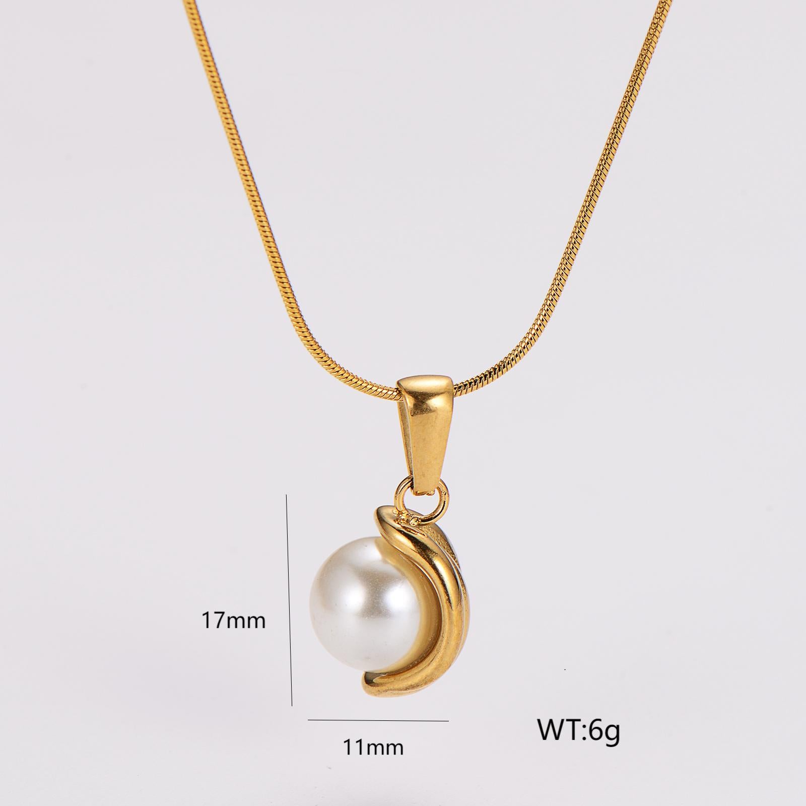 Aml  Retro Fashion Geometric Love Necklace Female Stainless Steel Style Clavicle Chain