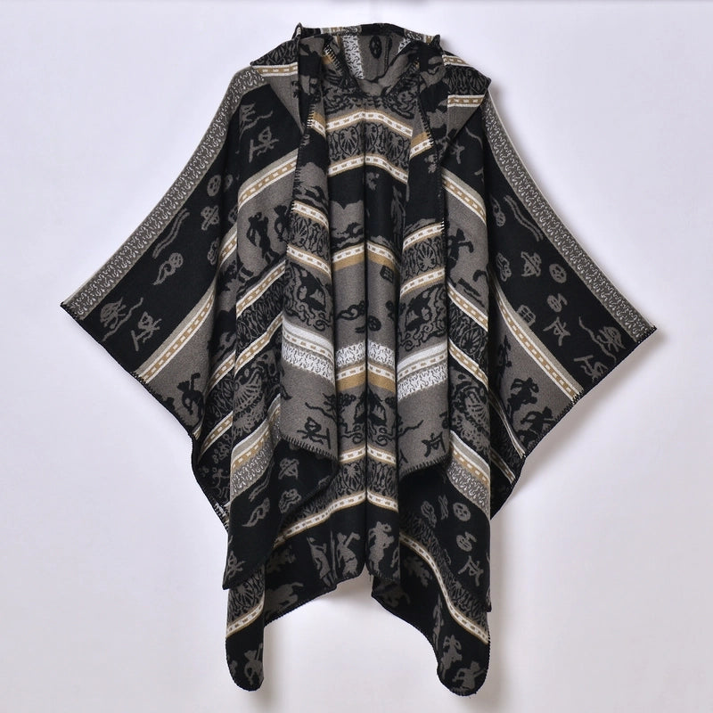 Women's Retro Ethnic Style Geometric Polyester Acrylic Shawl