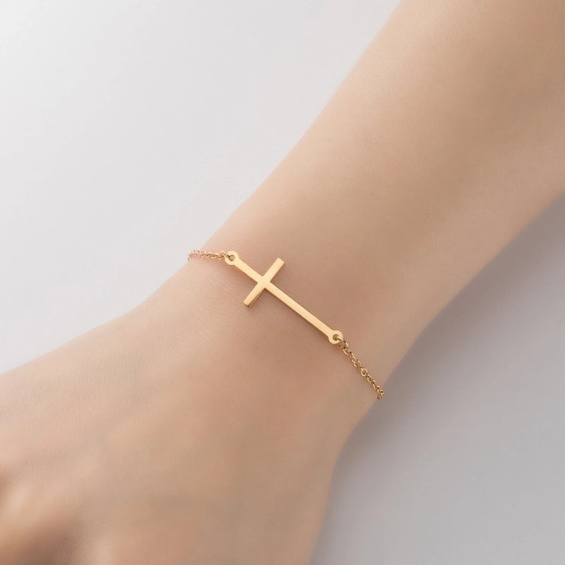 Minimalist Geometric Titanium Steel Bracelets Plating No Inlaid Stainless Steel Bracelets