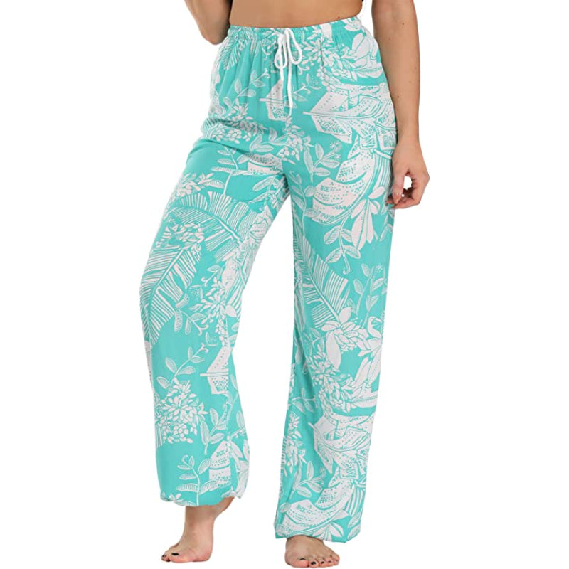 Women's Floral Print Boho Yoga Pants Harem Pants