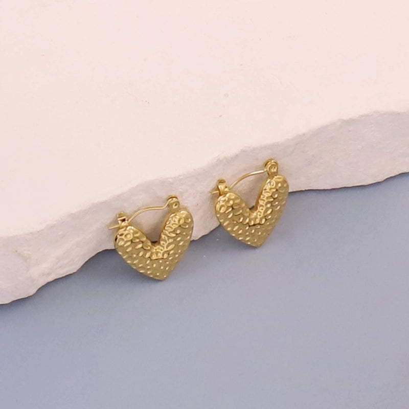 1 Pair Minimalist Pentagram Round Solid Color Plating 304 Stainless Steel 18K Gold Plated Earrings
