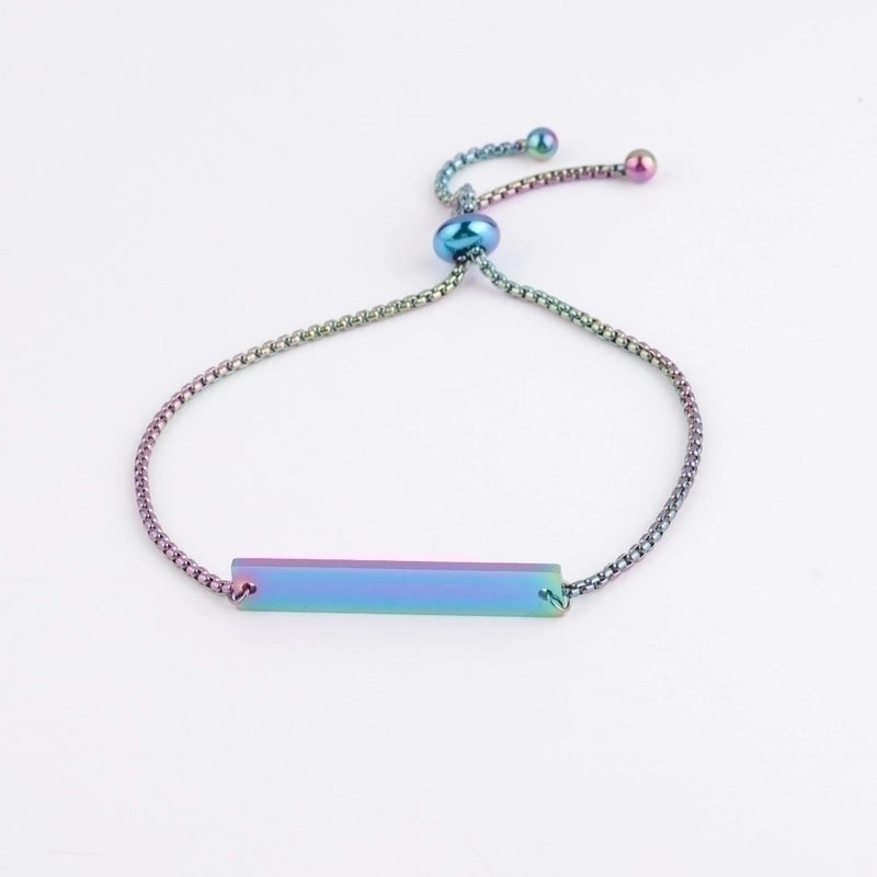 Minimalist Solid Color Titanium Steel 18K Gold Plated None Bracelets In Bulk