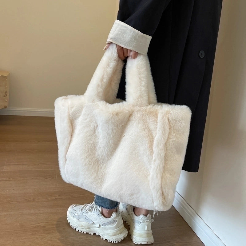 Women's Medium Autumn&winter Pu Leather Solid Color Classic Style Bucket Magnetic Buckle Underarm Bag