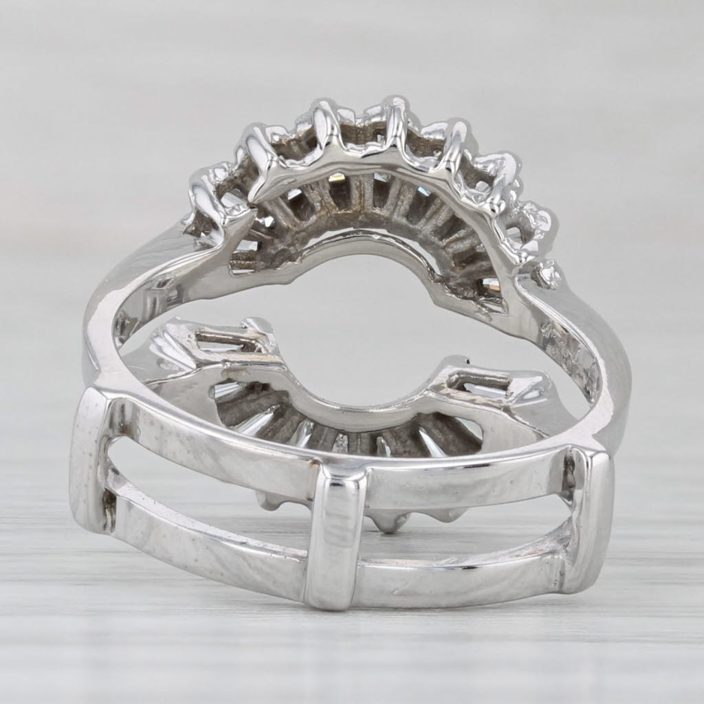 0.36ctw Diamond Ring Jacket Guard 14k White Gold Size 6.5 Wedding Bridal