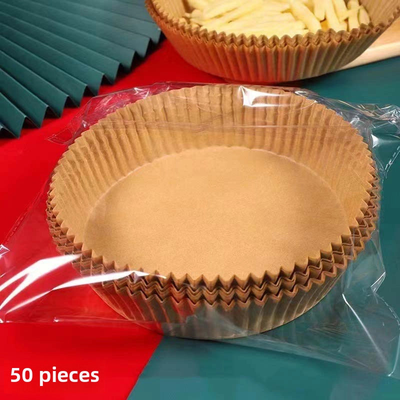Air Fryer Special Paper Pad Non-stick Silicone Oil Paper Barbecue Household Food Silicone Oil Paper Round Paper Plate