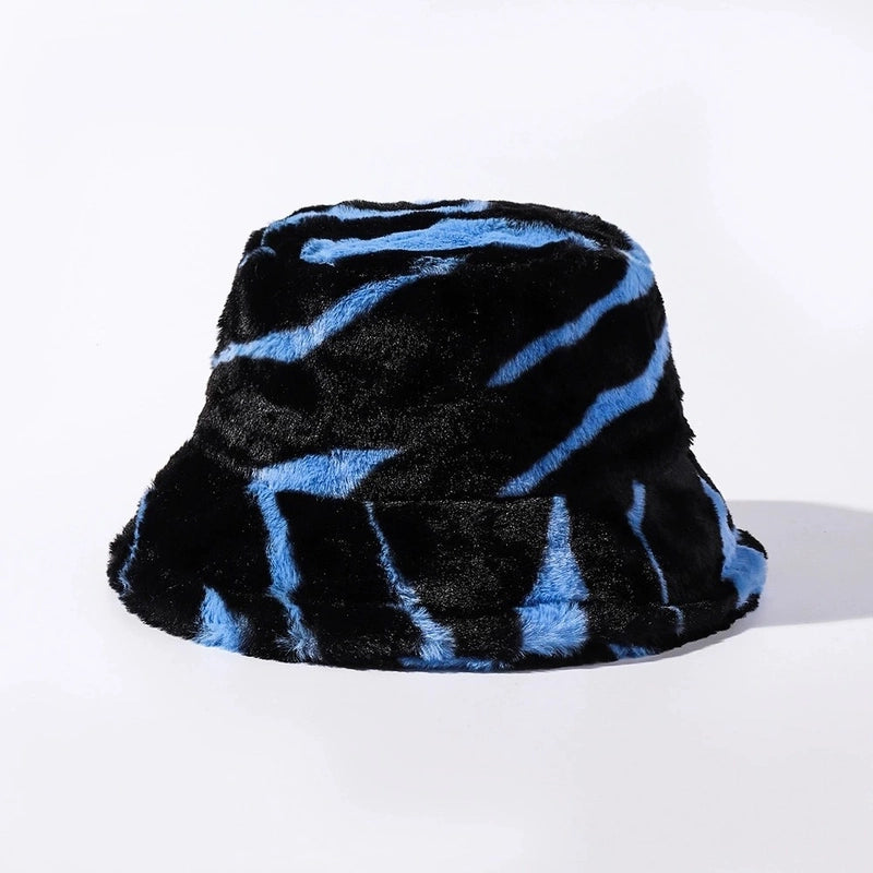 Women's Retro Color Block Big Eaves Bucket Hat