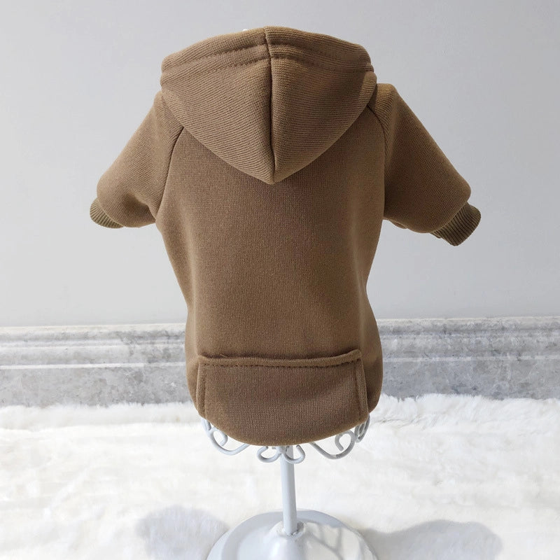 British Style Cotton Solid Color Pet Clothing