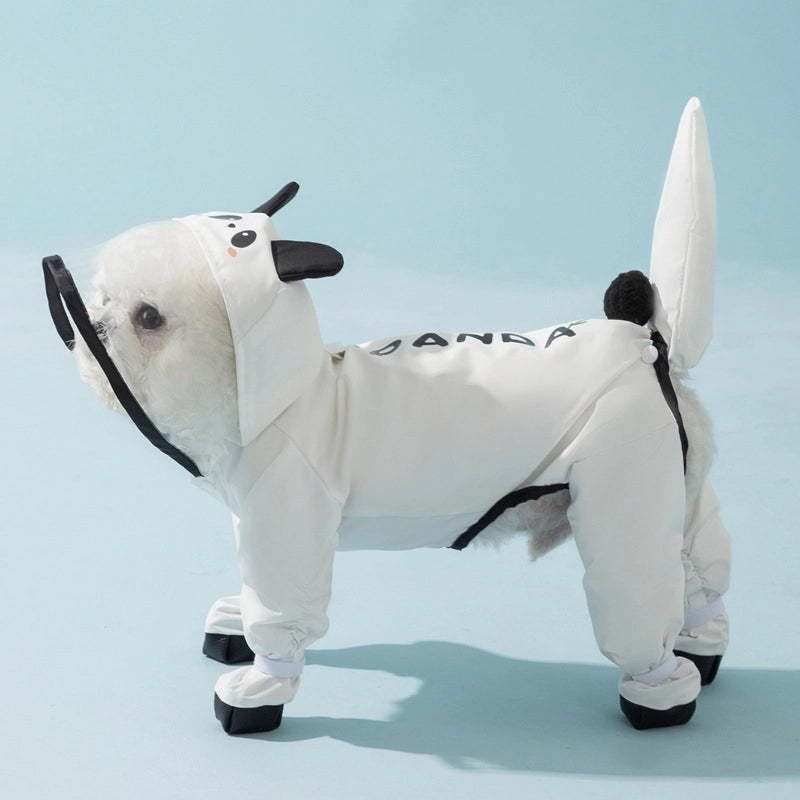 Traceable Dog Four-legged Raincoat Waterproof All-inclusive Small Dog Bichon Teddy Pet Rainy Day Clothes