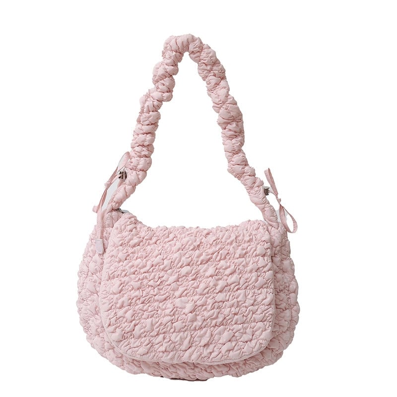 Women's Nylon Solid Color Streetwear Square Flip Cover Underarm Bag