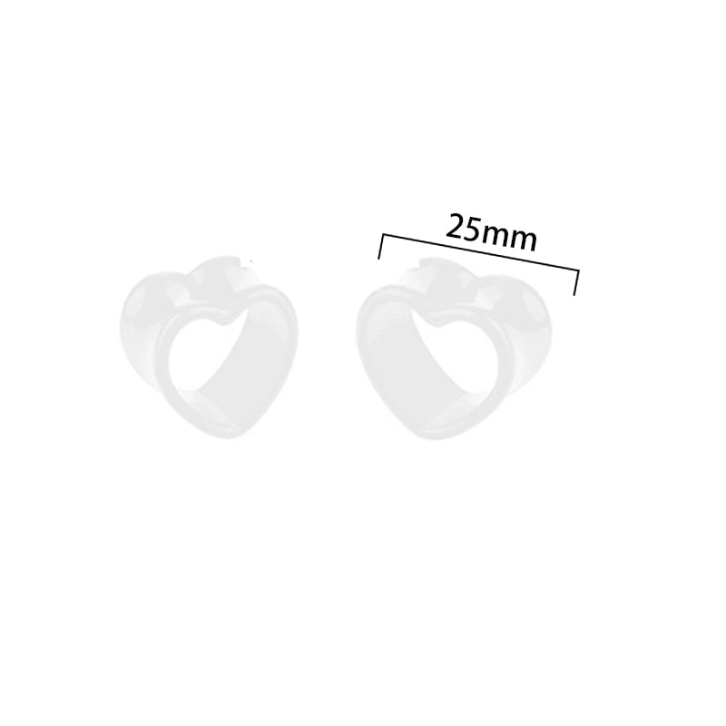 Minimalist Heart Shape Arylic Auricle 1 Pair