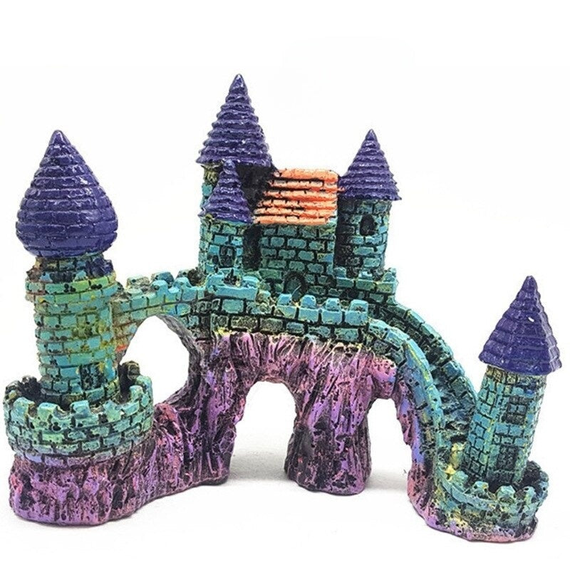 Ancient Castle Resin Ornament For Aquarium