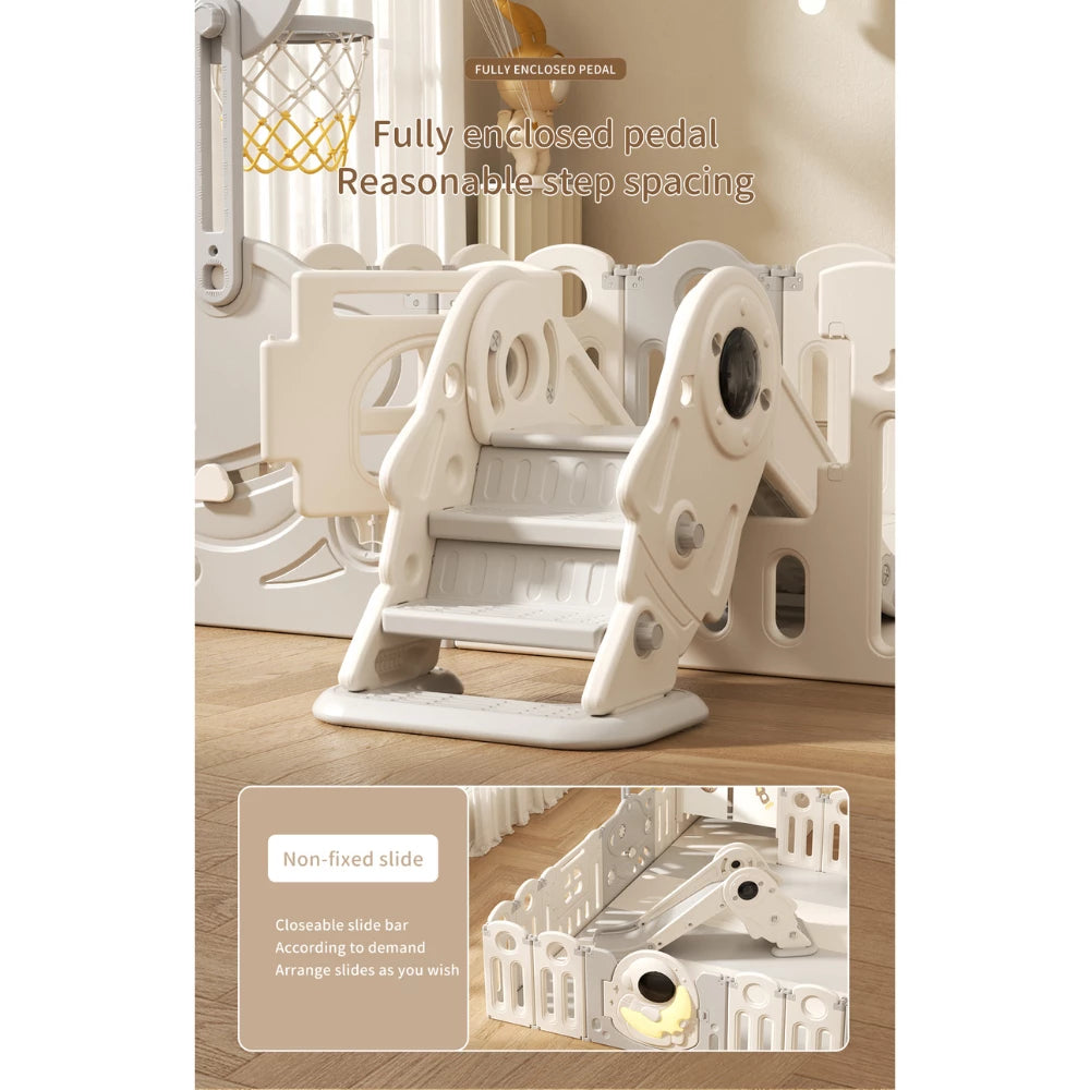 Astronaut Kids Playpen Set - Swing. Slide. Rocking Horse & more