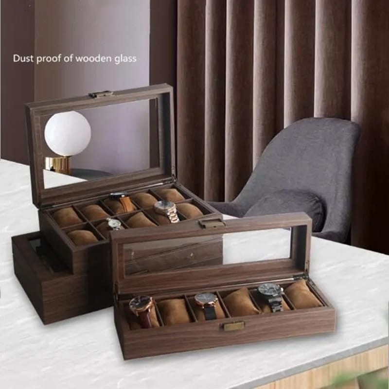 WOODEN WATCH STORAGE BOX