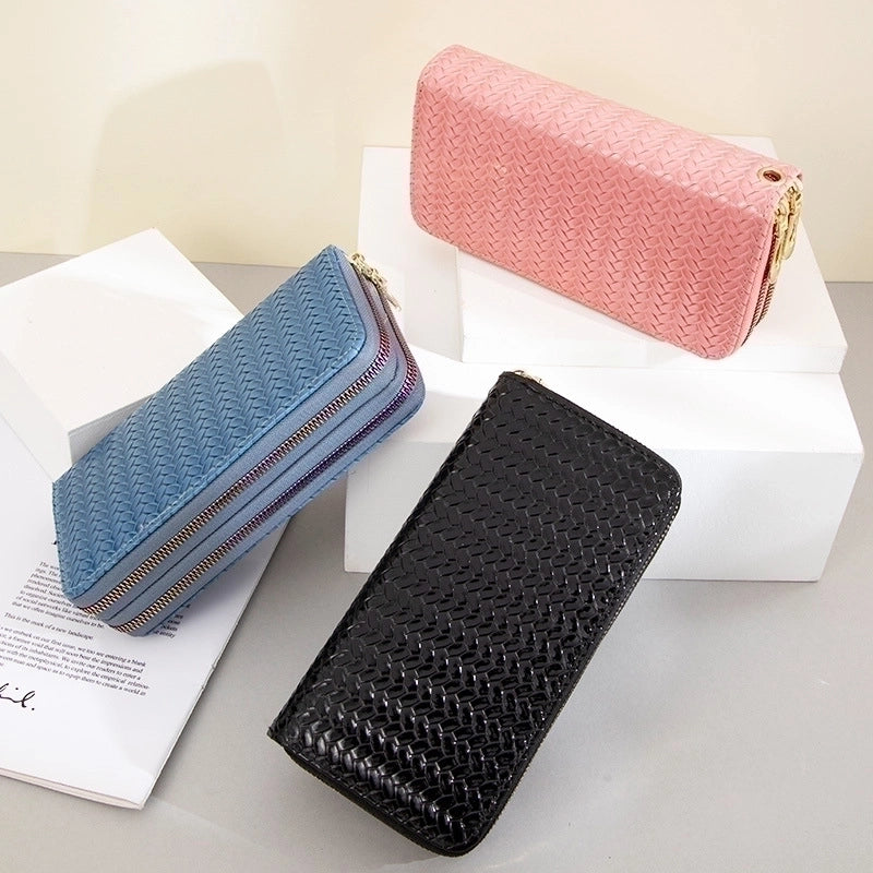 Vintage Style Geometric Solid Color Square Zipper Clutch Bag