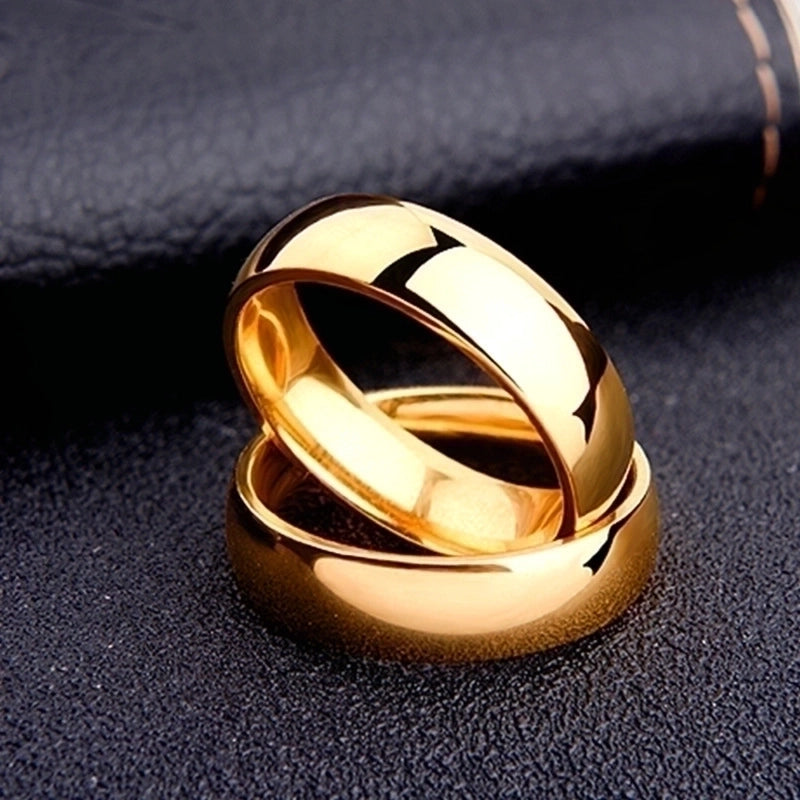 Minimalist U Shape Titanium Steel 18K Gold Plated Plating