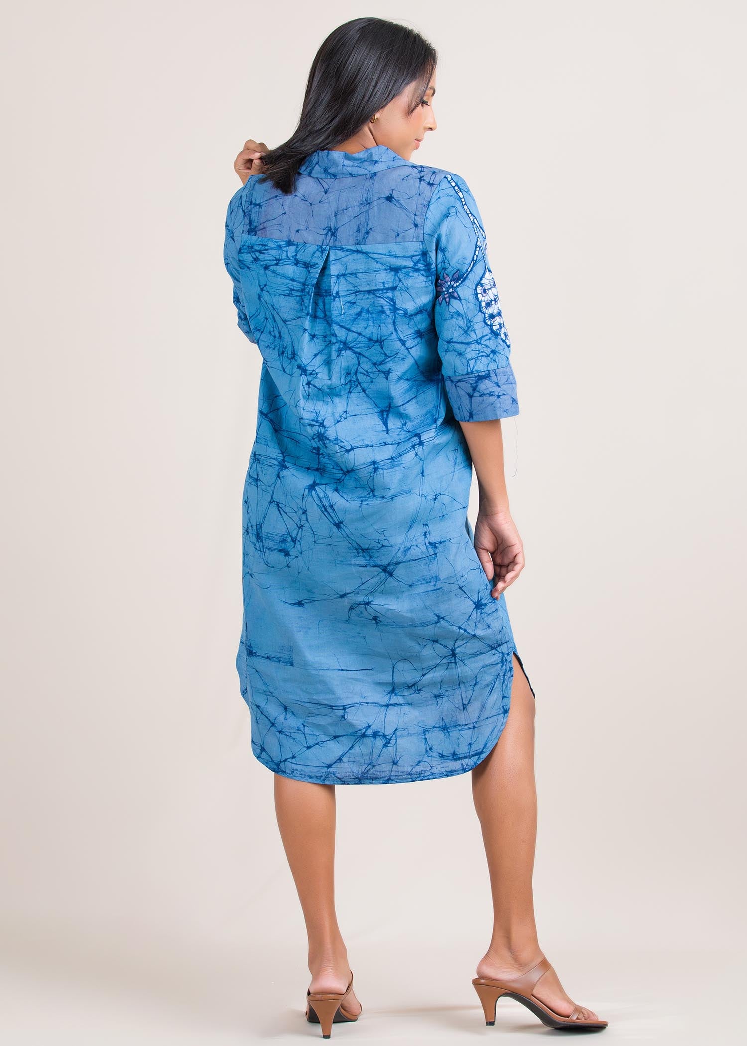 Batik shirt dress