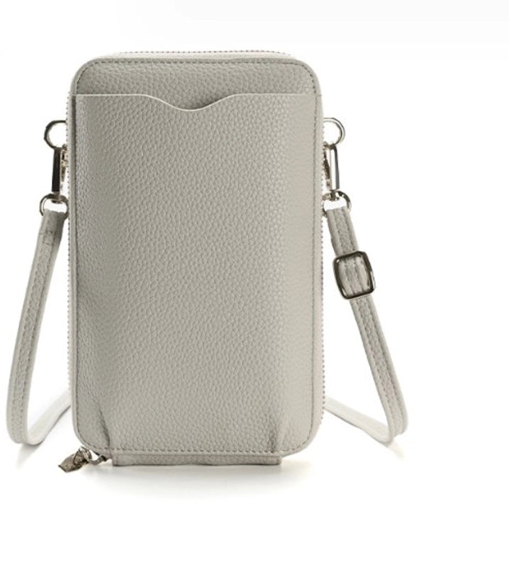 Women's Pu Leather Solid Color Basic Square Zipper Phone Wallets