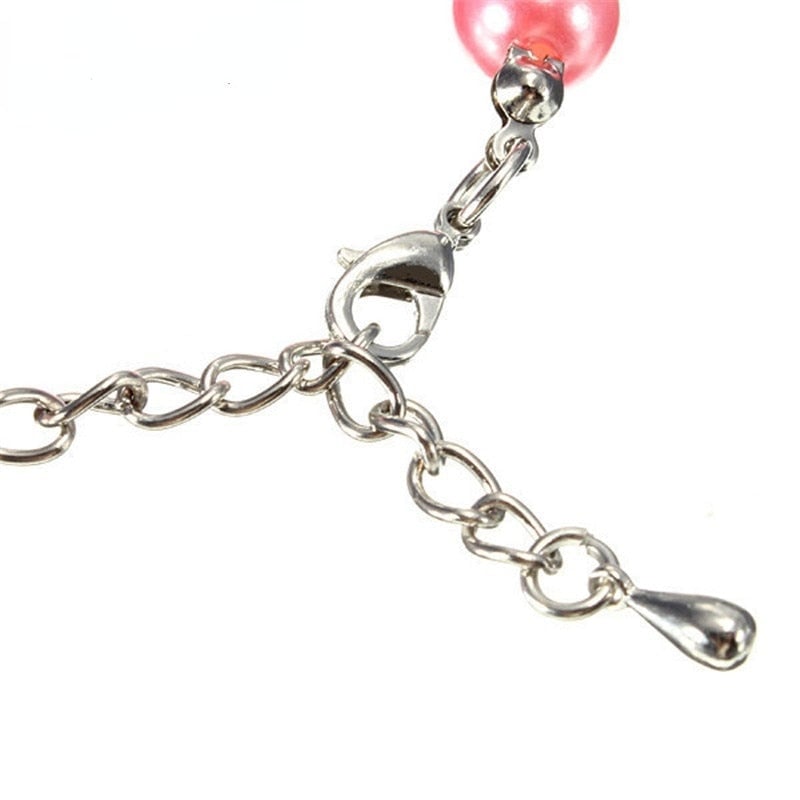 Rhinestone Pearl Dog Cat Collar Necklace