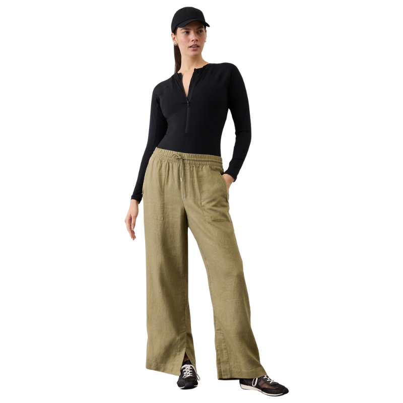 Retreat Linen High Rise Wide Leg Pant