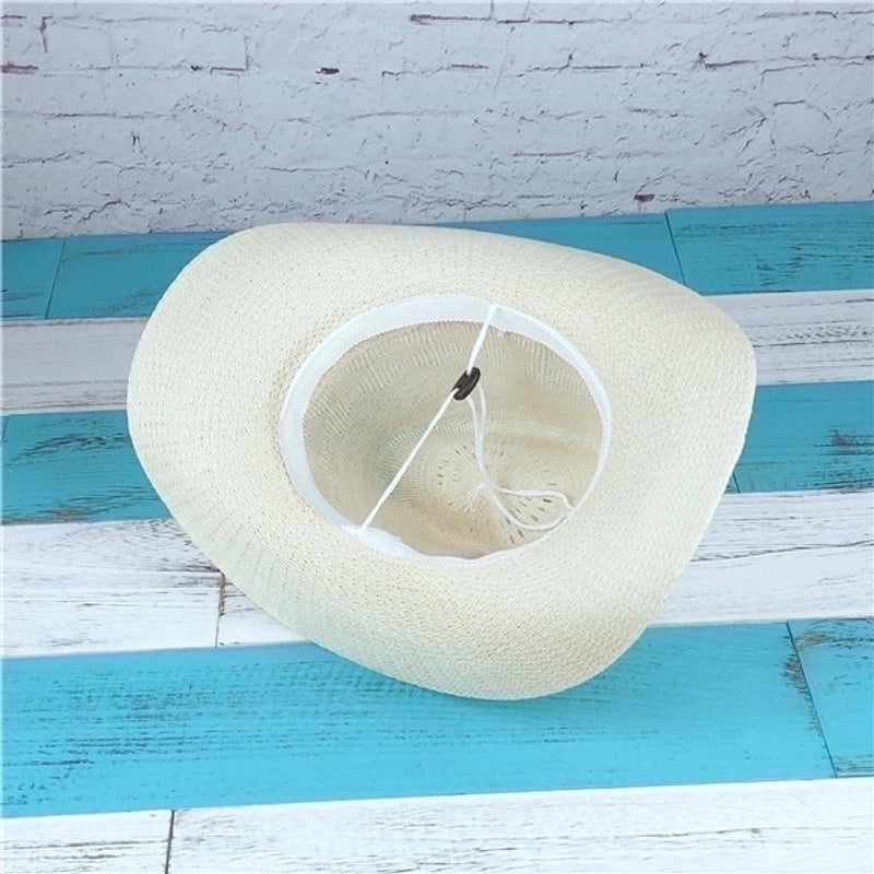 New Summer Hat Western Cowboy Top Hat Jazz Hat Straw Hat Beach Hat