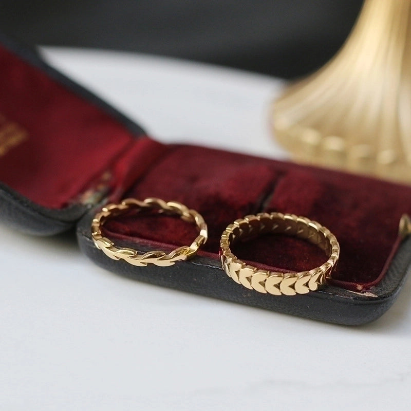 Fashion Grain 304 Stainless Steel 18K Gold Plated