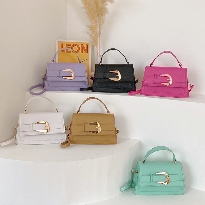 Women's Small All Seasons Pu Leather Elegant Square Bag