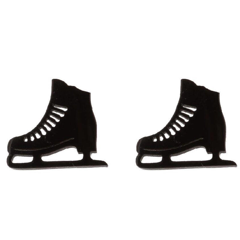 Minimalist Letter Skates Ball Stainless Steel Plating Hollow Out Ear Studs 1 Pair