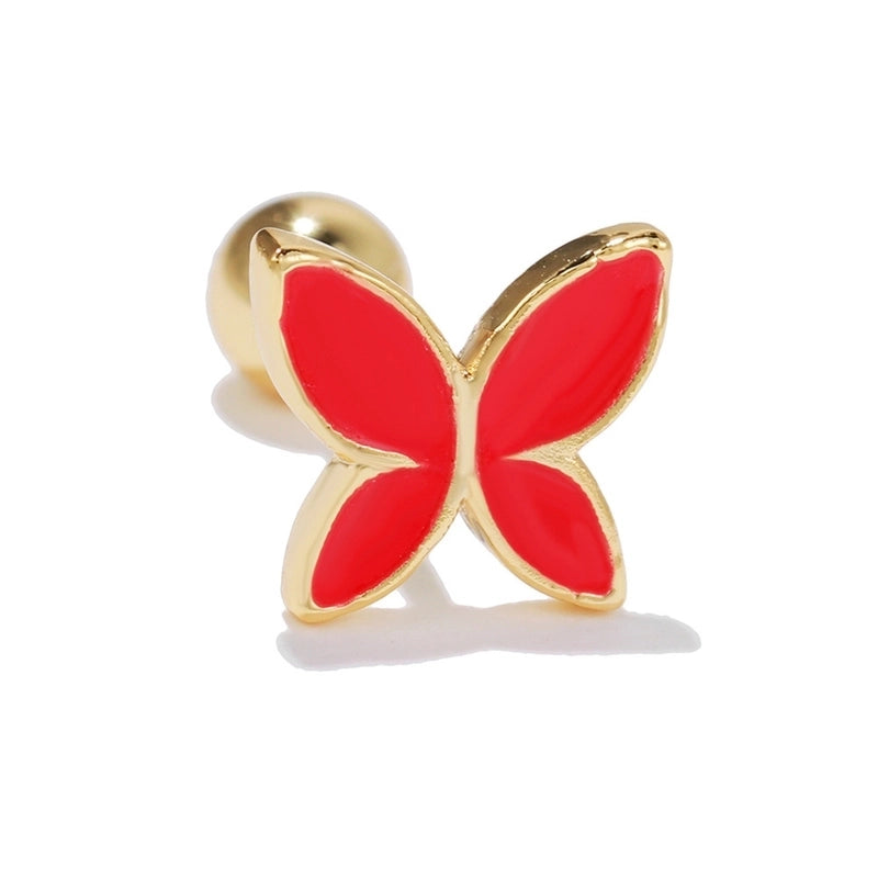 Ear Cartilage Rings & Studs Minimalist Star Brass No Inlaid