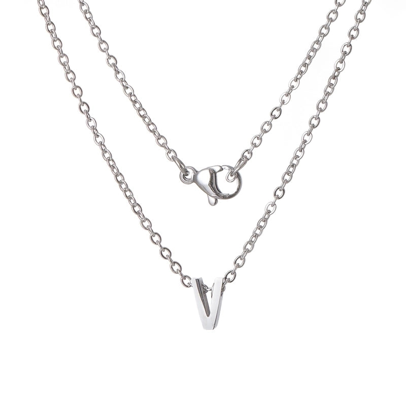 Titanium Steel Minimalist Plating Letter None Necklace