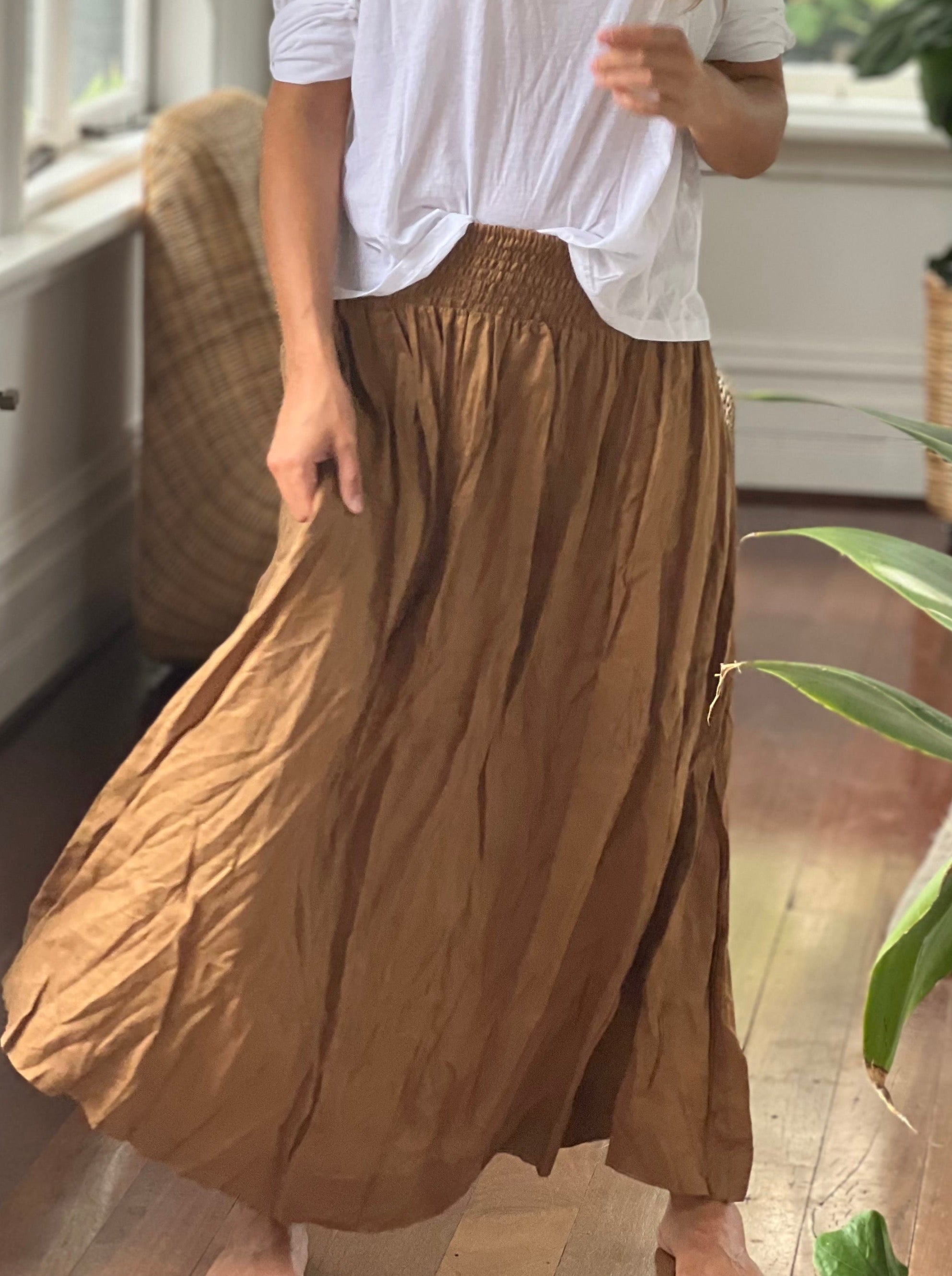 caramel linen