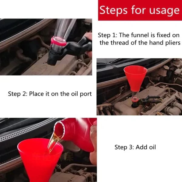 Universal Engine Oil Filling Funnel Set