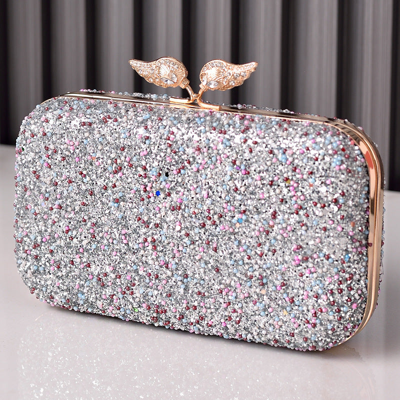 Beaded Sequined Resin Evening Clutch