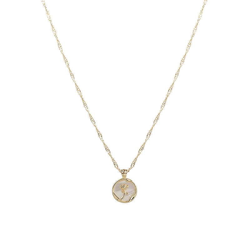 Moderate Luxury Flower Flower Alloy Electroplating Necklaces