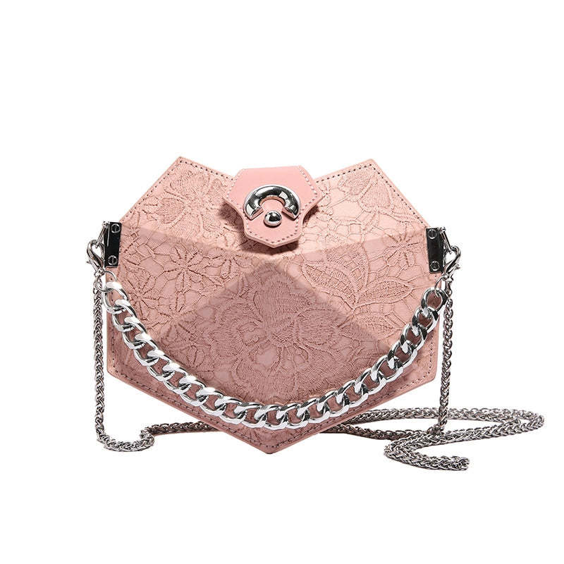 Women's Pu Leather Printing Vintage Style Classic Style Profiled Magnetic Buckle Crossbody Bag