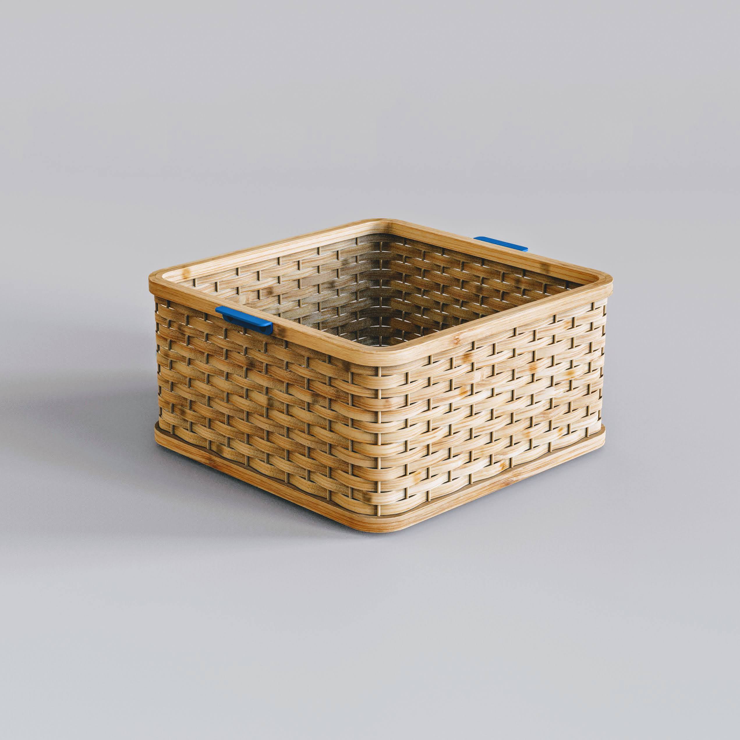 Squircle Desk Basket: Handwoven Storage Basket | Picnic Basket | Corporate Gifting [30cm/12in(L) x 30cm/12in(B) x 15.5cm/6in(H)]