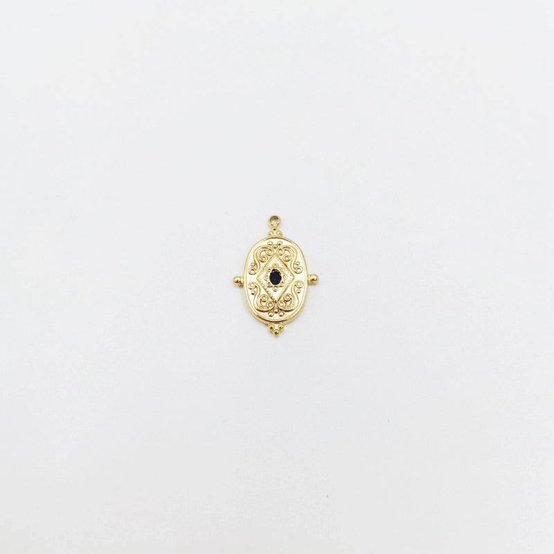 Fashion Round Water Droplets 304 Stainless Steel Natural Stone Zircon 14K Gold Plated Plating Inlay Stainless Steel Necklaces