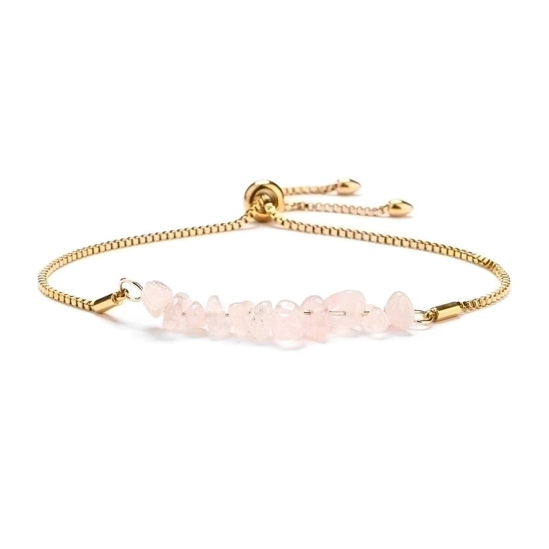 Casual Irregular Stainless Steel Natural Stone Bracelets In Bulk