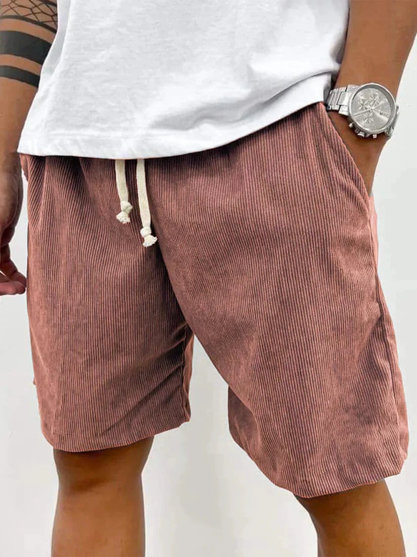 Casual Corduroy With Adjustable Drawstring Lightweight Shorts