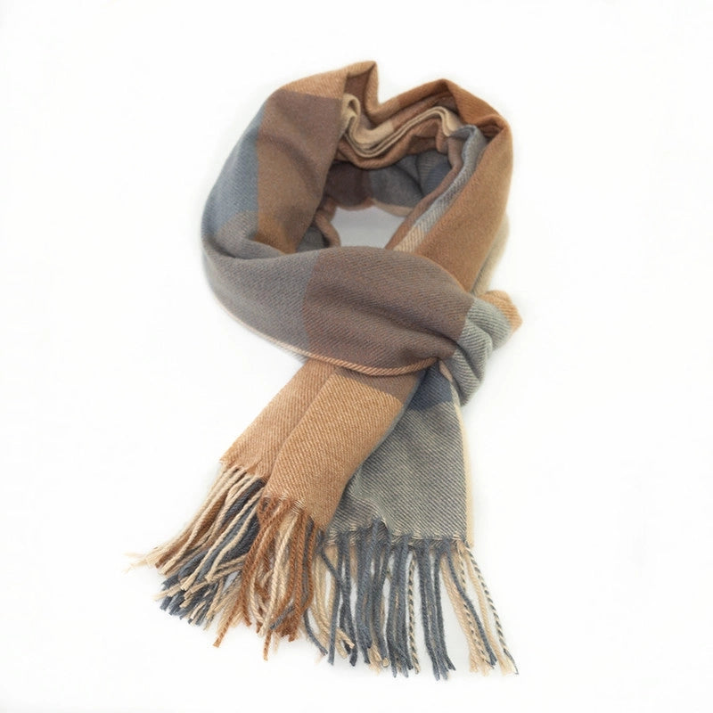Hot Sale Classic Cashmere Plaid Scarf Tassel British Style Warm Autumn And Winter Shawl Customized