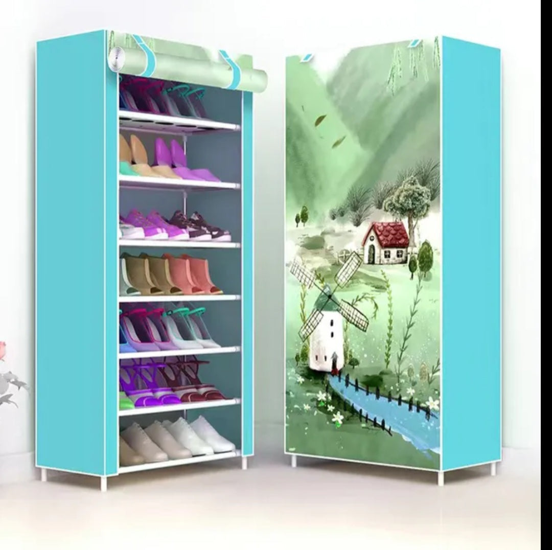 7 Layer Printed Shoe Rack