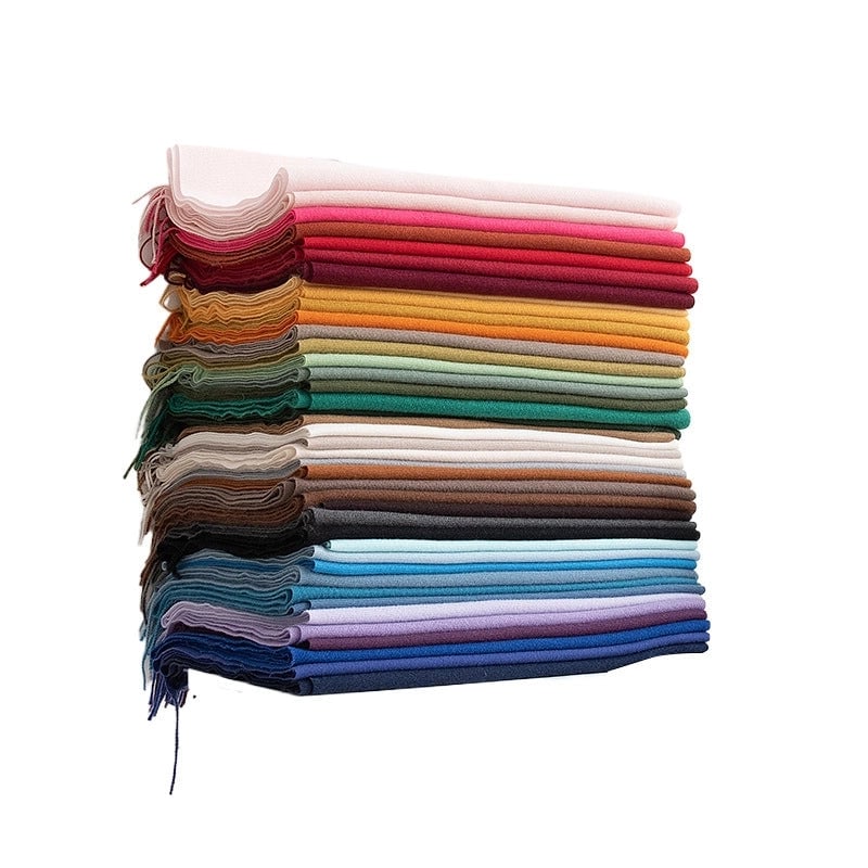 Women's Sweet Solid Color Polyester Scarf