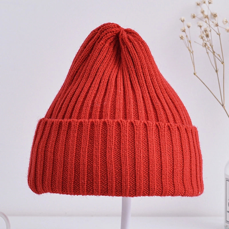 Korean Style Children's Knitted Hat Spring And Autumn Candy Color Baby Kids Boys And Girls Baby Wool Autumn And Winter Fashion