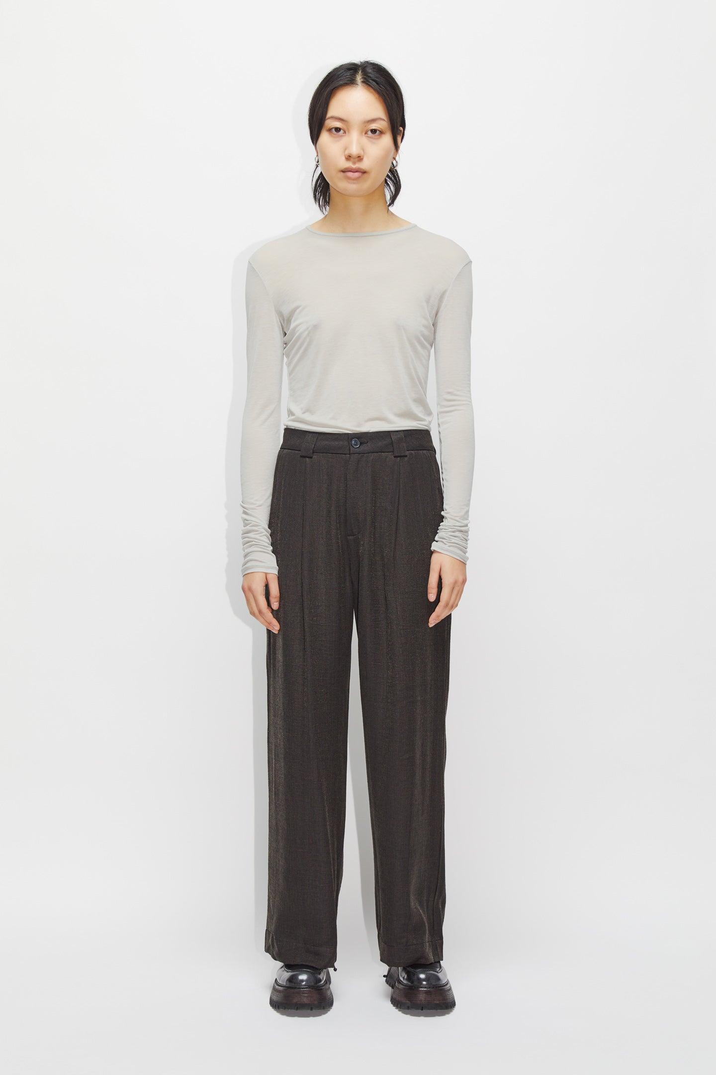 Relaxed Pleated Trousers