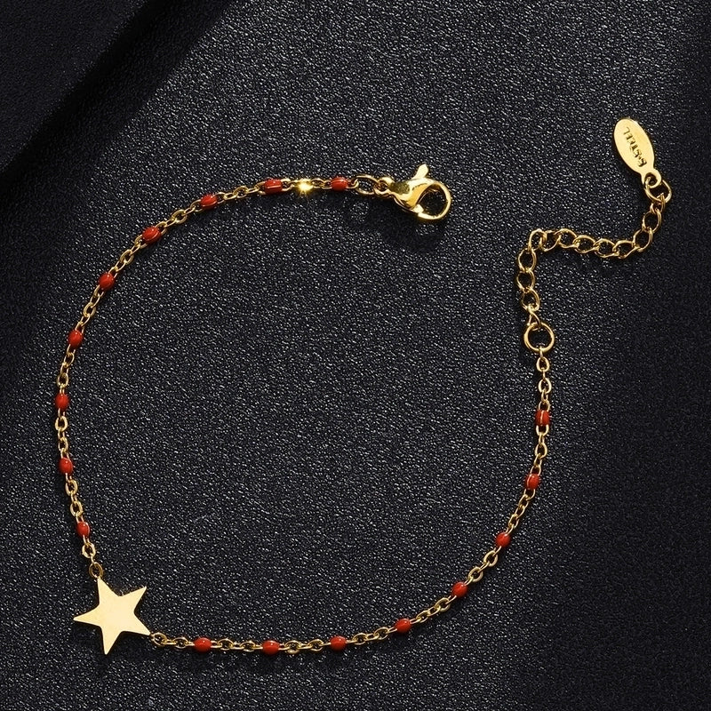 2 Pieces Fashion Star Stainless Steel Plating Bracelets