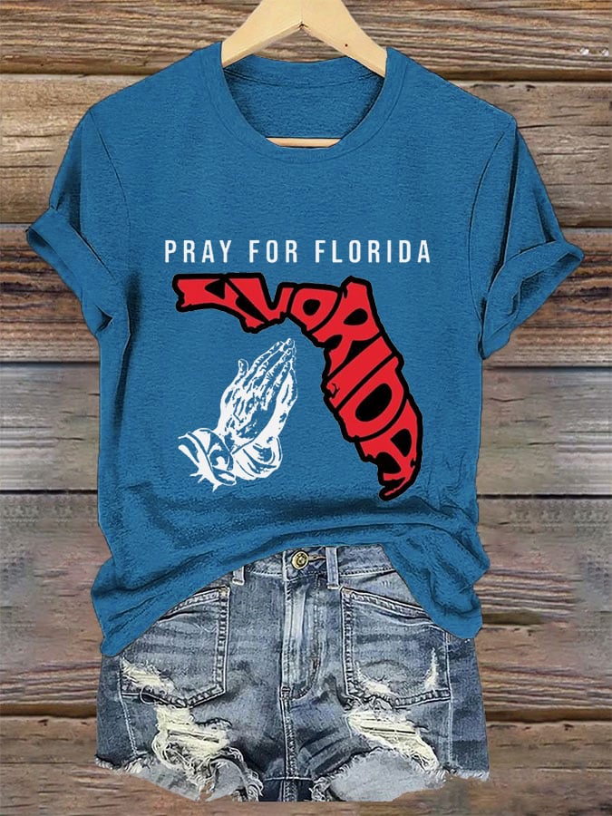 Women's 'Pray for Florida' Print T-Shirt