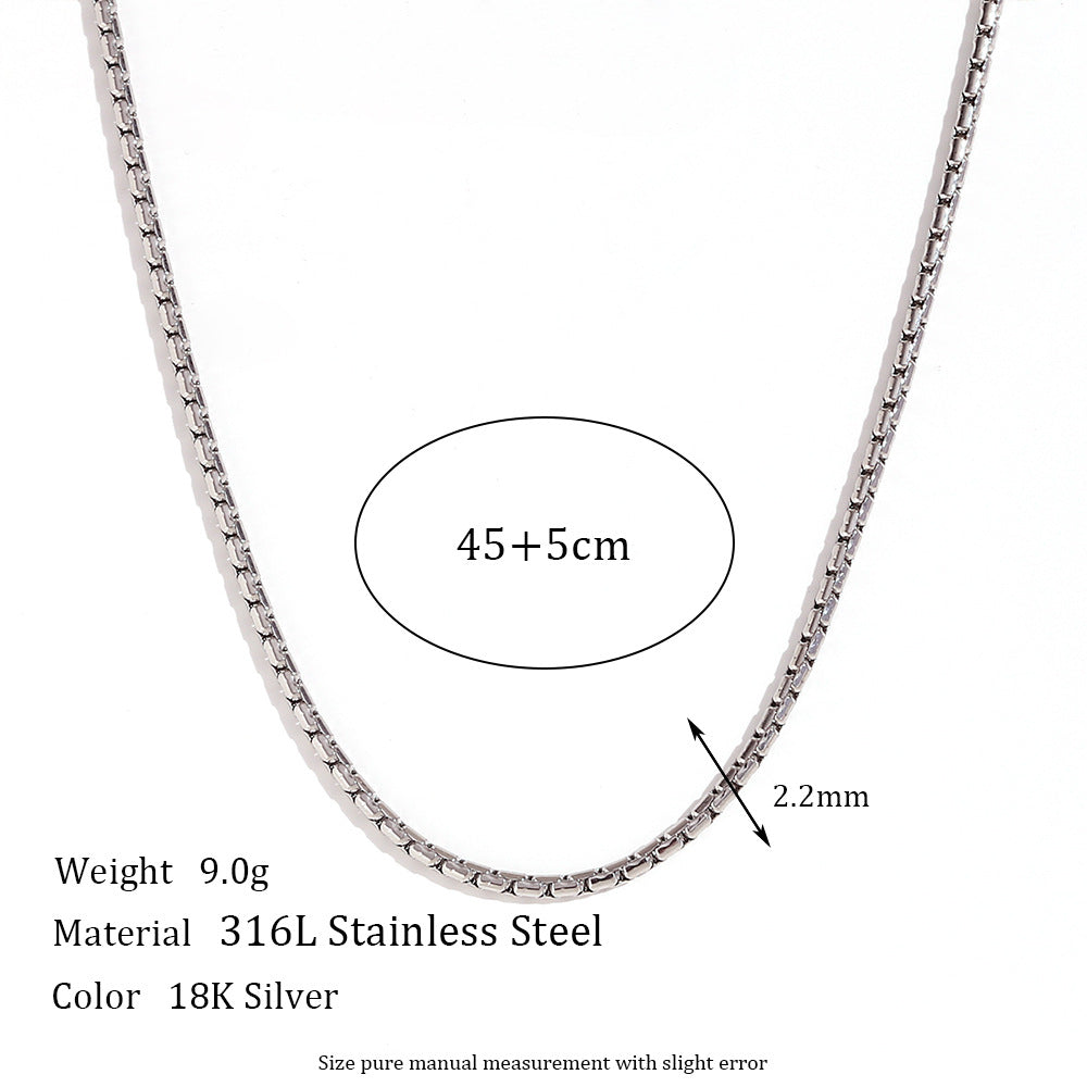 Minimalist Stripe Geometric Stainless Steel Electroplating Necklaces
