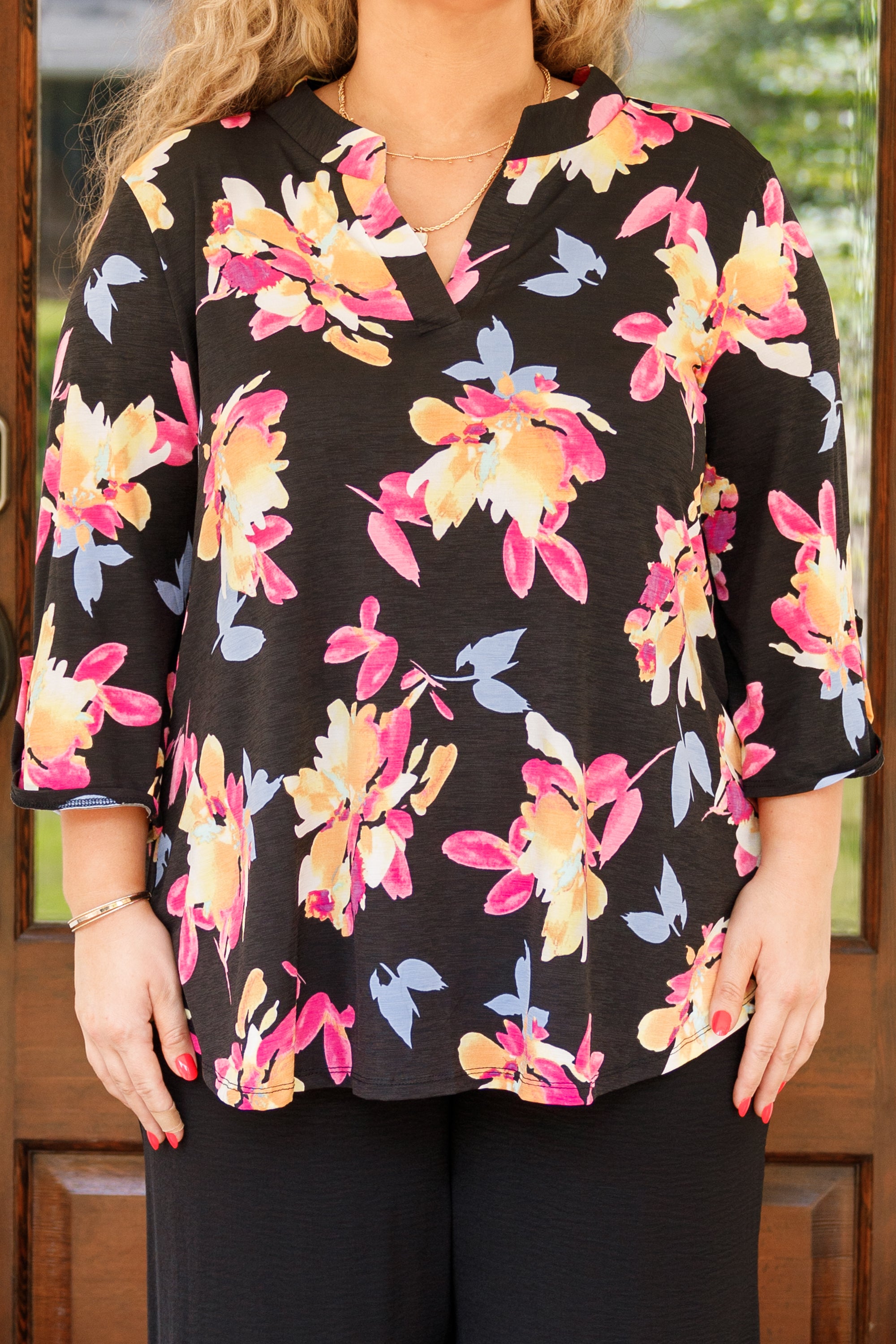 Can't Forget About Me Top. Black Multi