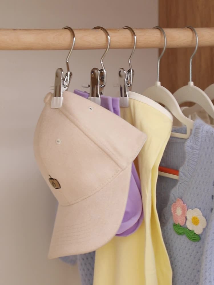 Hot Sale- 49% OFF💥Anti-rust Clip Space-saving Clothespin Hat Pants Storage Hanging Travel Hook