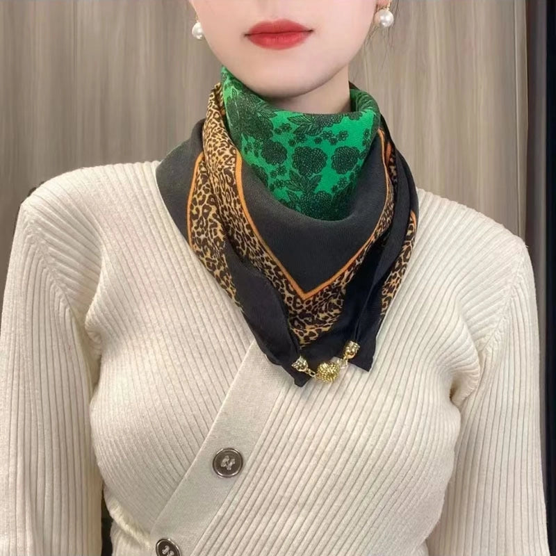 Women's Streetwear Printing Cotton And Linen Silk Scarf