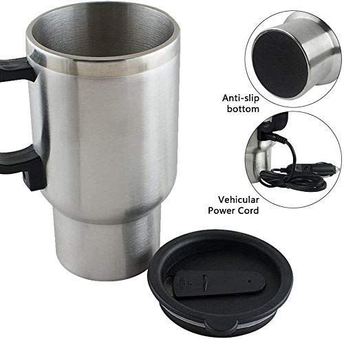 Car Charging Electric Kettle . Stainless Steel Travel Coffee Mug Cup
